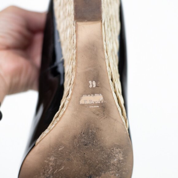 L.K. Bennett Black Patent Leather Wedge Pumps Size 9 EUR 39 - Picture 12 of 12